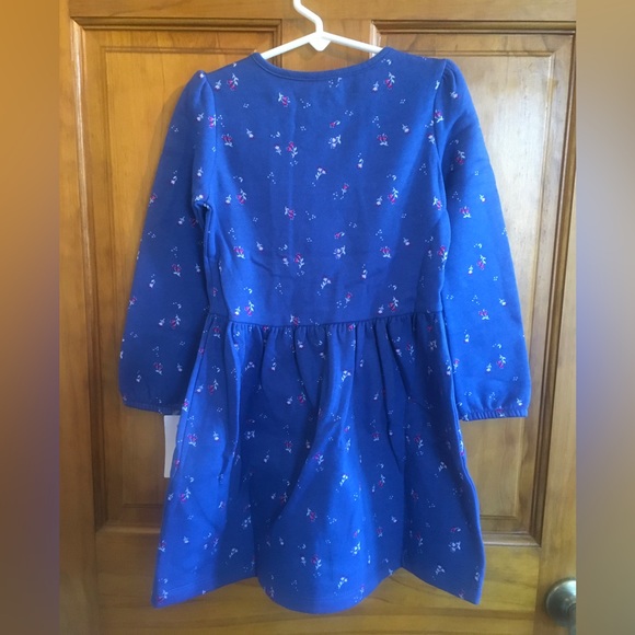 Carter’s Blue Fleeced Long Sleeve Dress - 4T - Picture 2 of 7